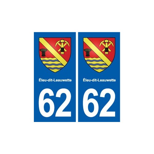 62 Éleu-dit-Leauwette blason autocollant plaque stickers ville
