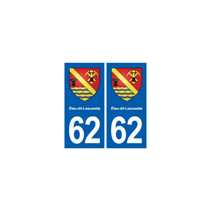 62 Éleu-dit-Leauwette blason autocollant plaque stickers ville