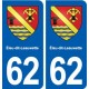 62 Éleu-dit-Leauwette blason autocollant plaque stickers ville