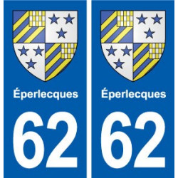 62 Éperlecques blason autocollant plaque stickers ville