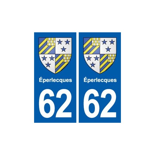 62 Éperlecques blason autocollant plaque stickers ville