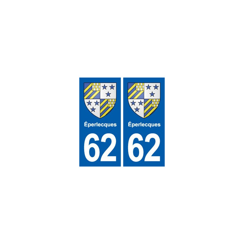 62 Éperlecques blason autocollant plaque stickers ville