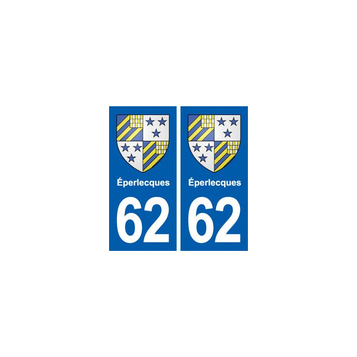 62 Éperlecques blason autocollant plaque stickers ville