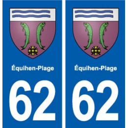 62 Équihen-Plage blason autocollant plaque stickers ville