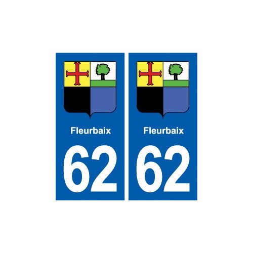 62 Fleurbaix blason autocollant plaque stickers ville