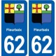 62 Fleurbaix blason autocollant plaque stickers ville