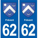 62 Frévent blason autocollant plaque stickers ville