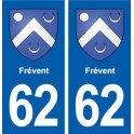 62 Frévent blason autocollant plaque stickers ville