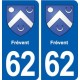 62 Frévent blason autocollant plaque stickers ville