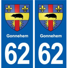 62 Gonnehem blason autocollant plaque stickers ville