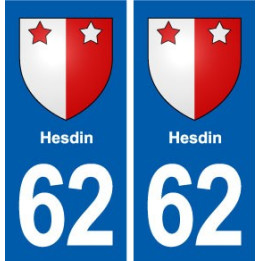 62 Hesdin blason autocollant plaque stickers ville