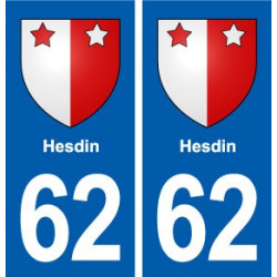 62 Hesdin blason autocollant plaque stickers ville