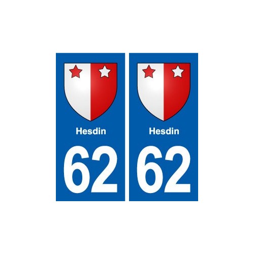 62 Hesdin blason autocollant plaque stickers ville