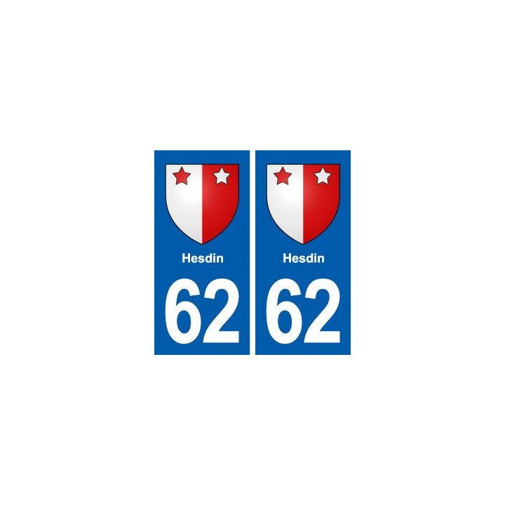 62 Hesdin blason autocollant plaque stickers ville