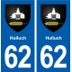 62 Hulluch logo autocollant plaque stickers ville