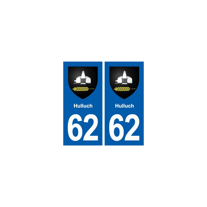 62 Hulluch logo autocollant plaque stickers ville