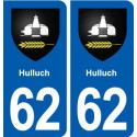 62 Hulluch logo autocollant plaque stickers ville