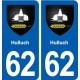 62 Hulluch logo autocollant plaque stickers ville