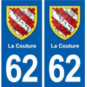 62 La Couture blason autocollant plaque stickers ville
