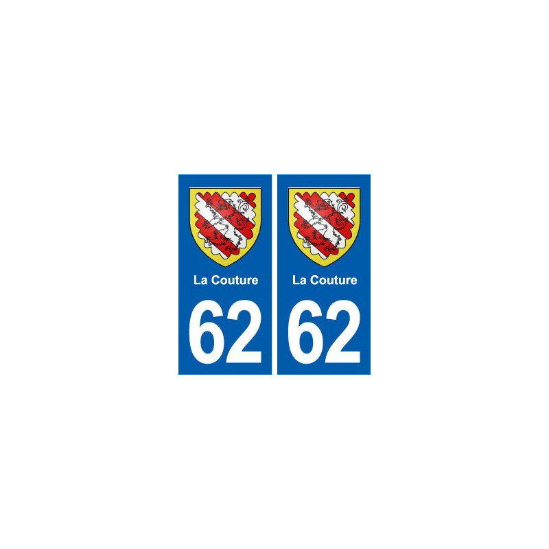 62 La Couture blason autocollant plaque stickers ville
