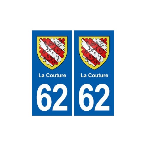 62 La Couture blason autocollant plaque stickers ville