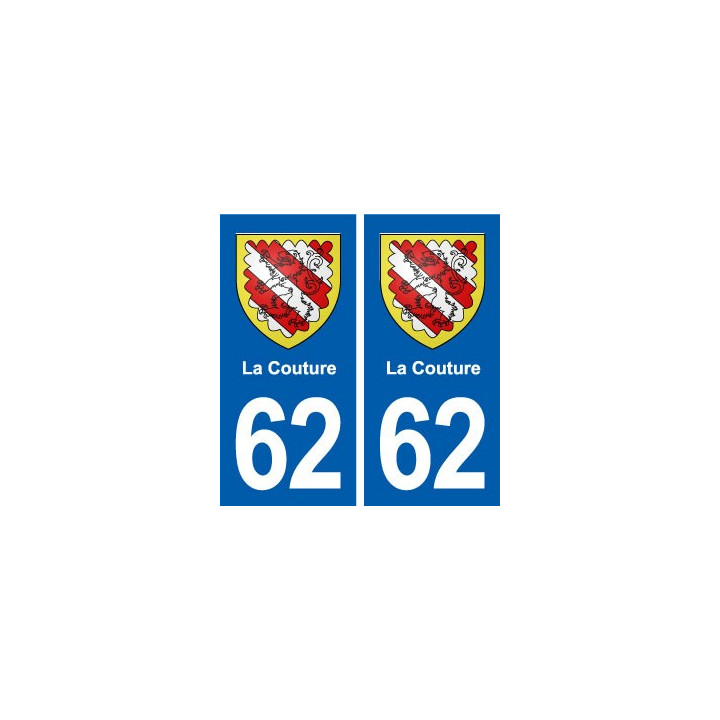62 La Couture blason autocollant plaque stickers ville