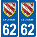 62 La Couture blason autocollant plaque stickers ville
