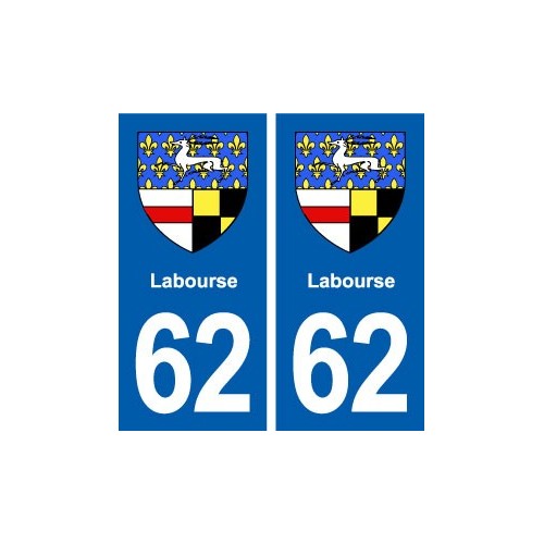 62 Labourse  blason autocollant plaque stickers ville