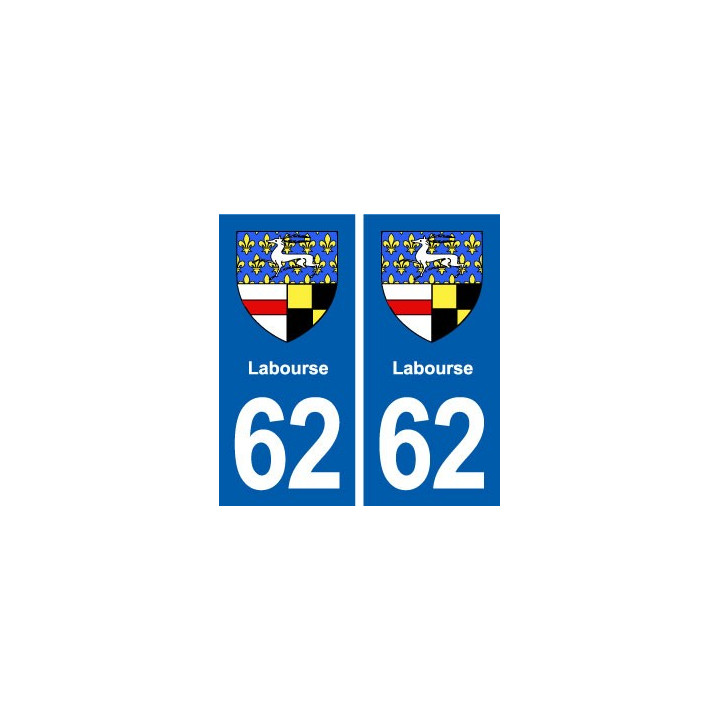62 Labourse  blason autocollant plaque stickers ville