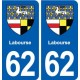 62 Labourse  blason autocollant plaque stickers ville