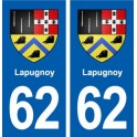 62 Lapugnoy blason autocollant plaque stickers ville
