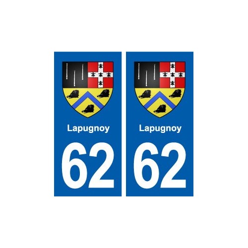 62 Lapugnoy blason autocollant plaque stickers ville