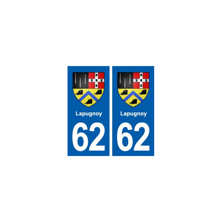62 Lapugnoy blason autocollant plaque stickers ville