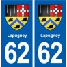 62 Lapugnoy blason autocollant plaque stickers ville