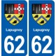 62 Lapugnoy blason autocollant plaque stickers ville
