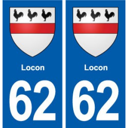 62 Locon blason autocollant plaque stickers ville