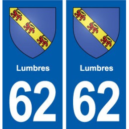 62 Lumbres blason autocollant plaque stickers ville