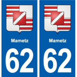 62 Mametz blason autocollant plaque stickers ville