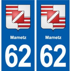 62 Mametz blason autocollant plaque stickers ville