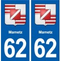 62 Mametz blason autocollant plaque stickers ville