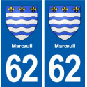 62 Marœuil blason autocollant plaque stickers ville