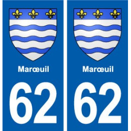 62 Marœuil blason autocollant plaque stickers ville