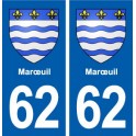 62 Marœuil blason autocollant plaque stickers ville