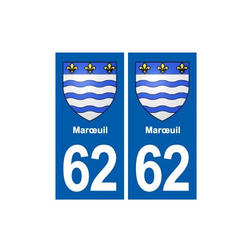 62 Marœuil blason autocollant plaque stickers ville