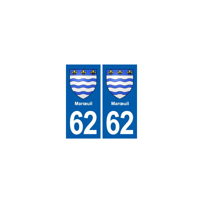 62 Marœuil blason autocollant plaque stickers ville