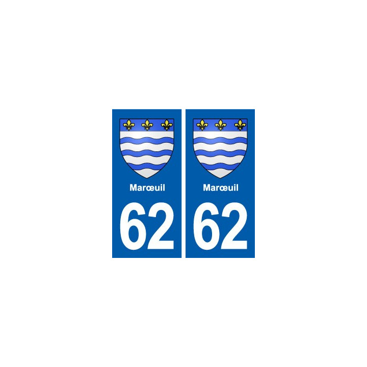 62 Marœuil blason autocollant plaque stickers ville