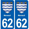 62 Marœuil blason autocollant plaque stickers ville