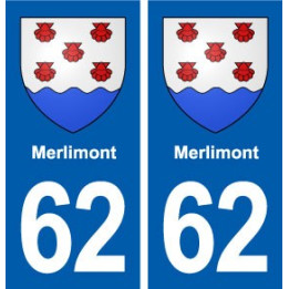 62 Merlimont blason autocollant plaque stickers ville
