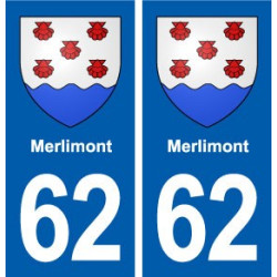 62 Merlimont blason autocollant plaque stickers ville