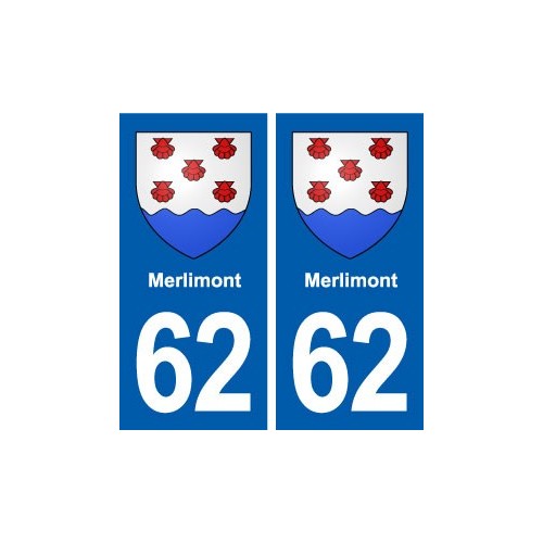 62 Merlimont blason autocollant plaque stickers ville